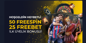 Heybet 50 Free Spin ve 25 Freebet Deneme Bonusu heybet freebet 1